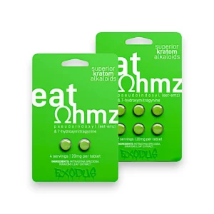 Eat OHMZ Kratom Extract Green Pseudo+7-OH 20mg Per T