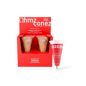 OHMZ Conez 7-hydroxymitragynine Strawberry Cones 35mg